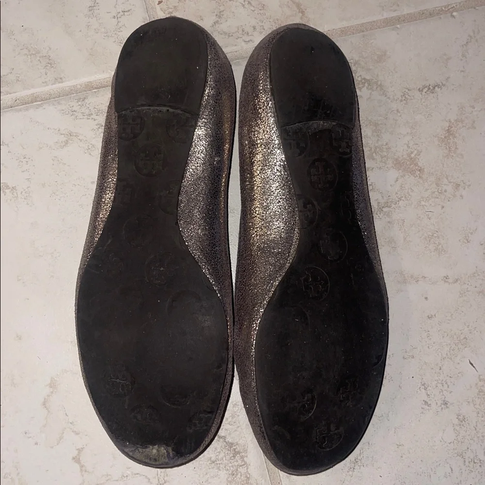 Tory Burch Ballet in gold glitter 8
